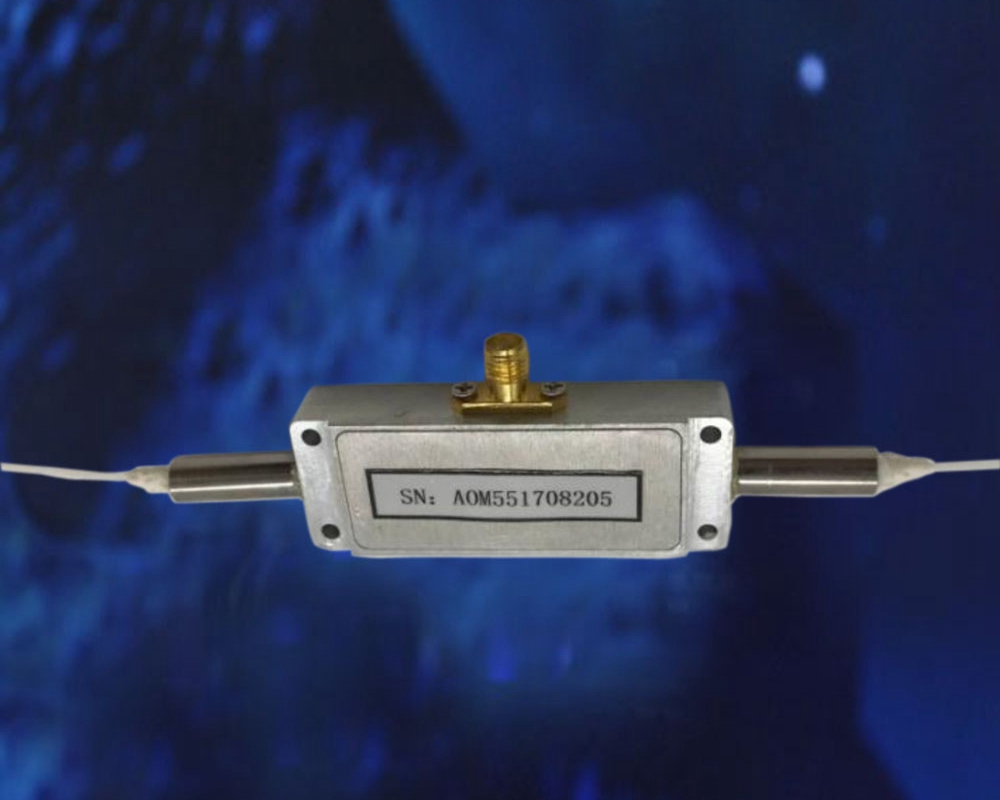 Low Frequency Fiber-coupled Acousto-optic Switch for High Powered Laser
